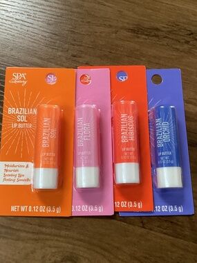 SPA Luxury Brazilian Lip Butter Bundle 4 Flavors New
